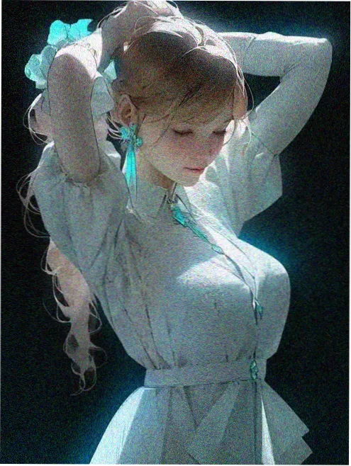 在线动漫剧场版《霓虹残响》赛博朋克海报